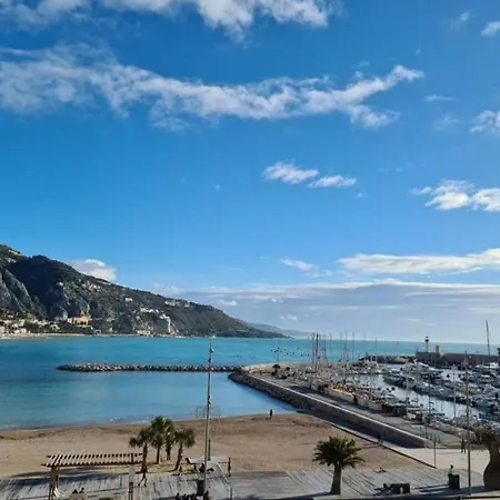 아파트 Azuramo - Menton Vue Mer & Plage En Hyper-Centre *